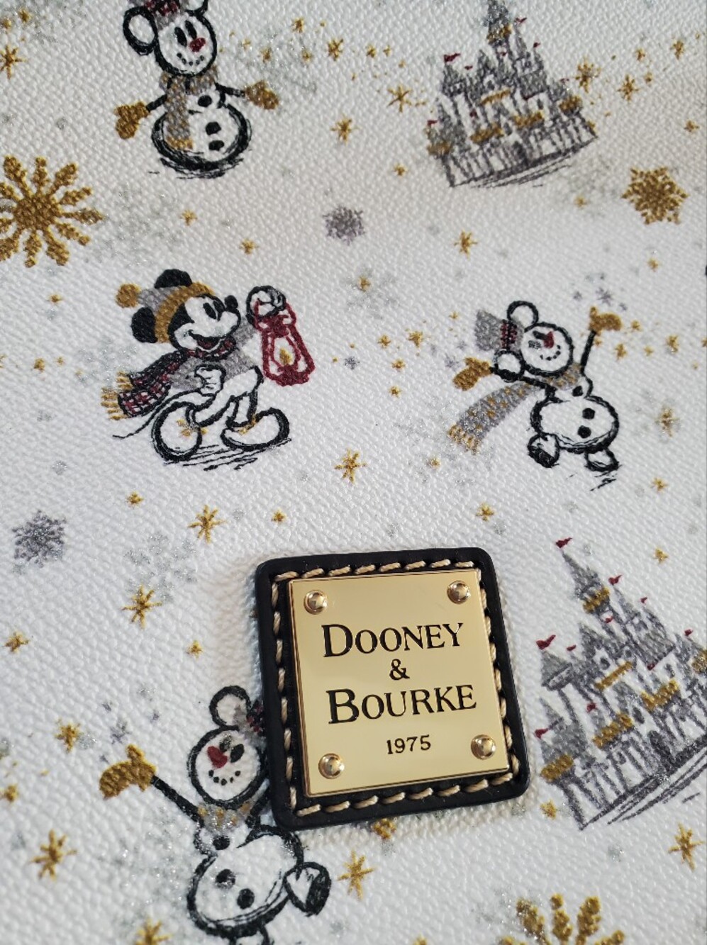 Disney Parks Dooney & Bourke Holiday Winter Mickey Tote Bag - Picture 6 of 17